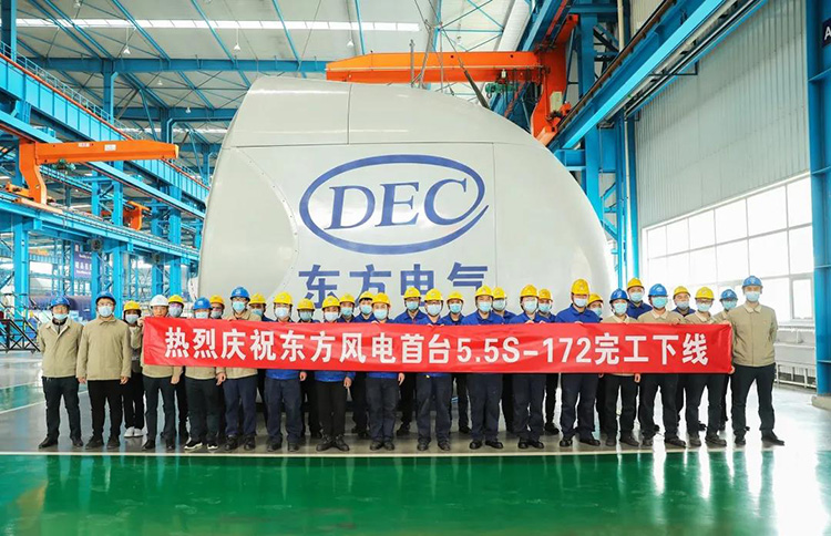 開啟“6MW時代”！國內(nèi)陸上單機容量最大風電機組下線